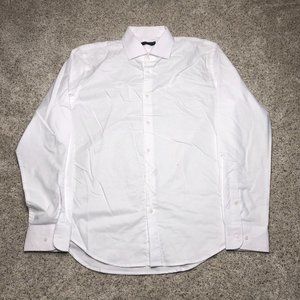 JB Britches Button Up Shirt Adult 15.5 32-33 White Dress Long Sleeves Formal Men